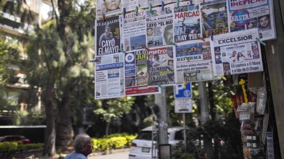View of the front pages of Mexican newspapers showing the news of the capture of Ismael "El Mayo" Zambada, in Mexico City, Mexico on July 26, 2024. Mexican authorities reported that they had no participation in the arrest of Ismael "Mayo" Zambada, co-founder of the Sinaloa cartel, and of a son of Joaquin "El Chapo" Guzman, carried out on July 25 in Texas by US authorities.